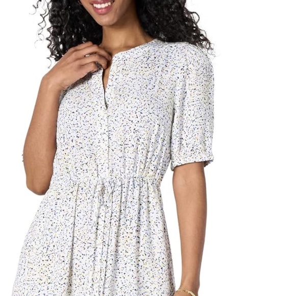 Women's Fit and Flare Half-Sleeve Waisted Midi A-Line Dress with Pockets Size M - Picture 9 of 10